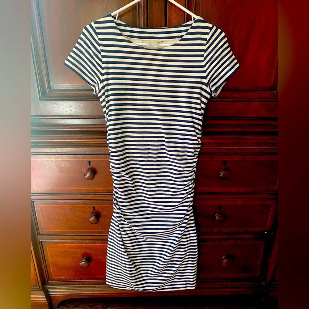 Striped Navy and White Dress
